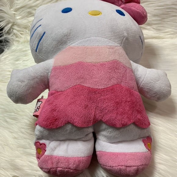 Hello Kitty Large Big Soft Pillow Plush Pink Dress & Bow 16" - Picture 4 of 7